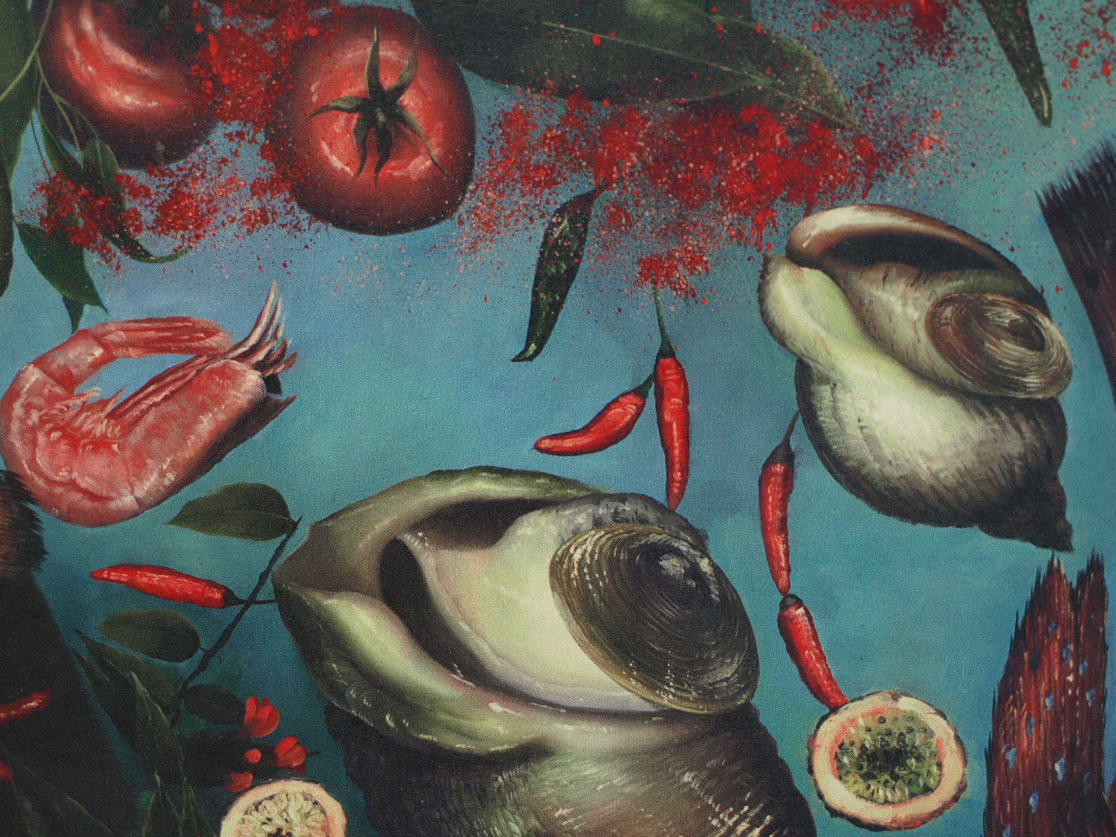 Niet of onleesbaar gesigneerd - Zeemeerman – Vissen - GROOT – 125 x 146 cm – giclee op spieraam kopen? Bied vanaf 1!