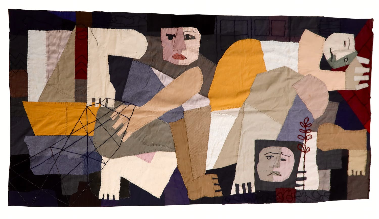 Niet of onleesbaar gesigneerd - Wandkleed, De werkende mens kopen? Bied vanaf 1!