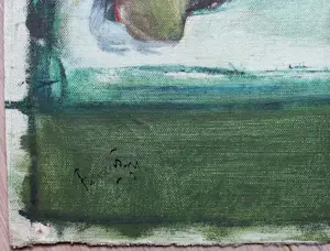 Buy Frans Hollaardt - Vissenpalet, gemende techniek op doek? Bid from 55!