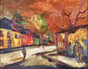 Paul Permeke - Straatzicht met wandelaars verkauft für € 585!
