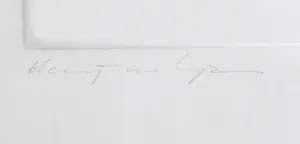 Harry van Kuyk - Reliëfdruk, Letter E - Ingelijst kopen? Bied vanaf 250!