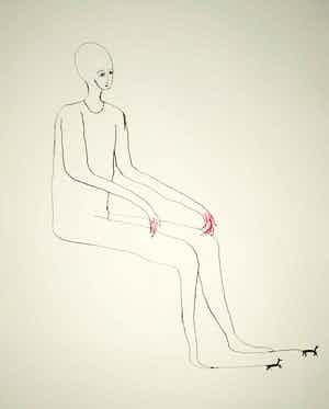 Henk Visch - Litho, Zonder titel (Zeer groot) verkocht voor € 100!