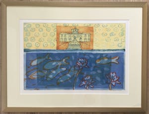 Lukie de Bree - set van 2 grote kleuren etsen | in kostbare lijsten kopen? Bied vanaf 135!