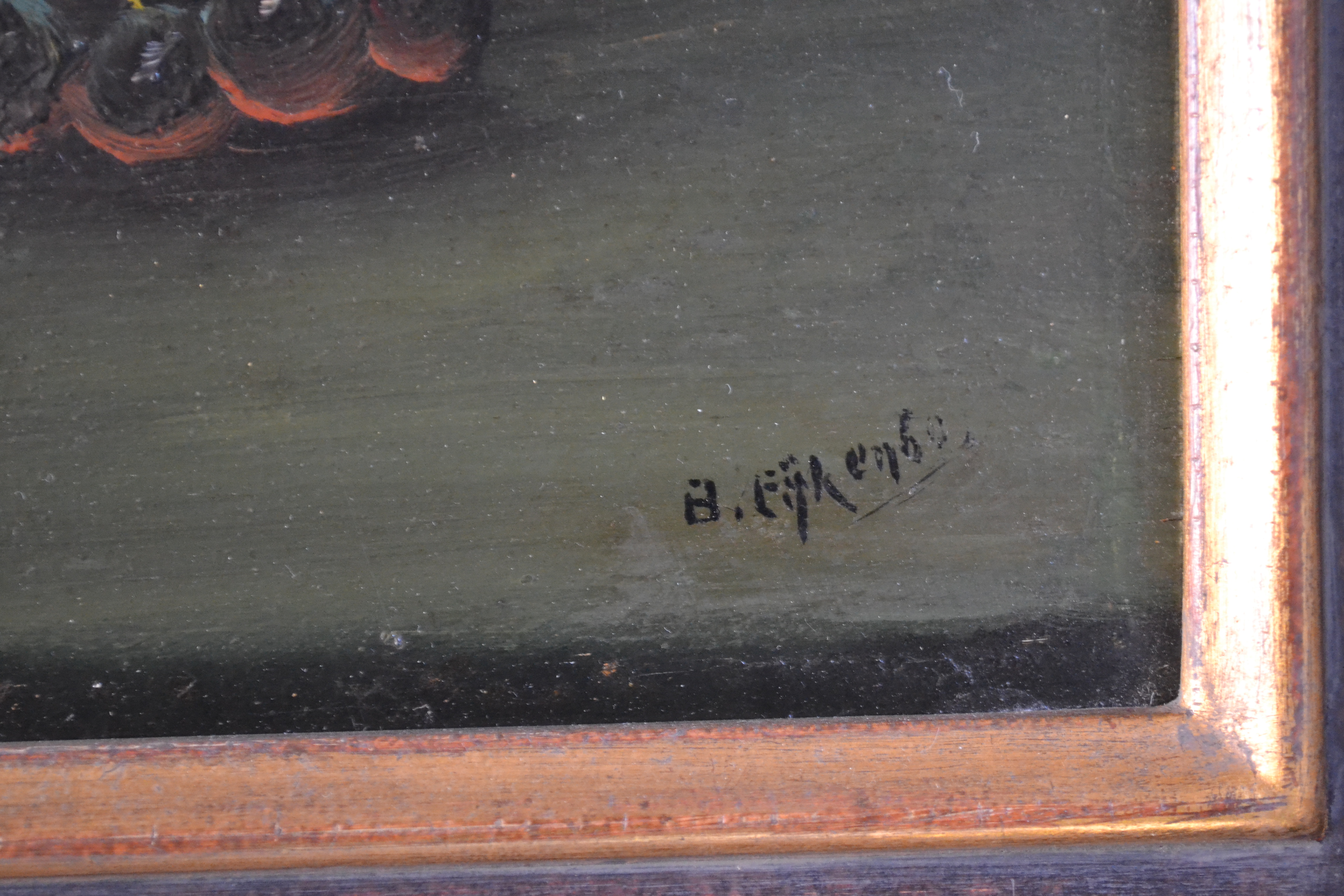 Niet of onleesbaar gesigneerd - Hollandse school (20ste eeuw) - Stilleven van bloemen en fruit kopen? Bied vanaf 1!