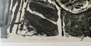 Corneille - handgesigneerde kleurenlitho | 'Arbres et rochers' | 1962 (INGELIJST) kopen? Bied vanaf 600!