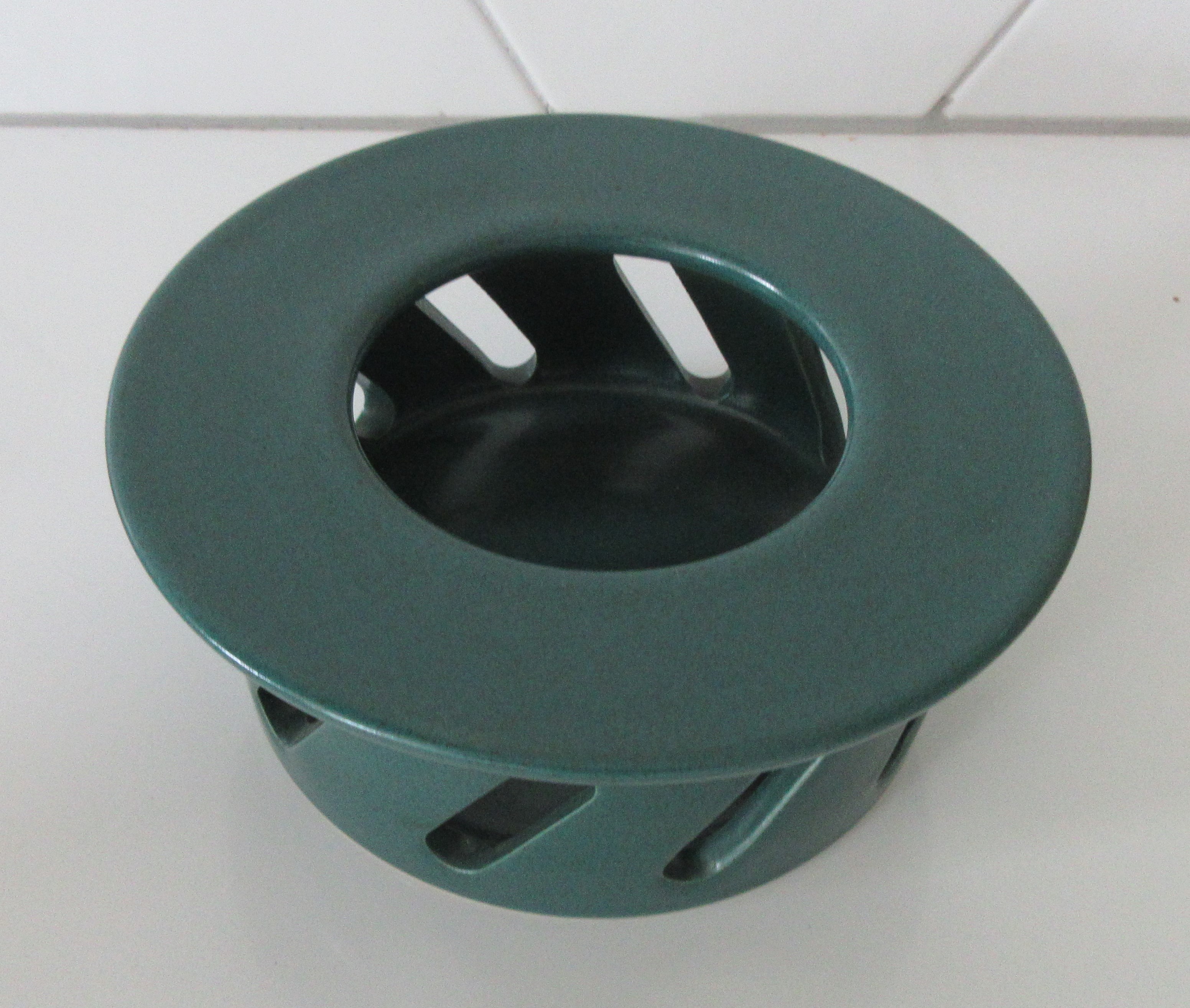 Höganäs Keramik - Grote groene theepot met bamboe hengsel + theelicht kopen? Bied vanaf 50!