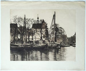 Willem Witsen - Binnenkant met afbraak, aquatint ets (groot) kopen? Bied vanaf 395!