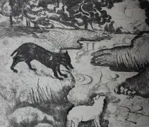 Jeanne Bieruma Oosting - 12 etsen in boek "fabels van la fontaine" (gesigneerd) kopen? Bied vanaf 399!