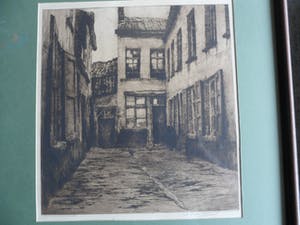 Albert Baertsoen - Ets . titel ."Sackgasse". (Doodlopende weg ) kopen? Bied vanaf 40!