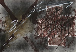 Antoni Tapies - Litho, Sinnieren über Schmutz - Ingelijst kopen? Bied vanaf 1!