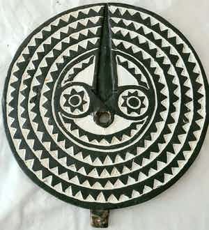 Mossi - Tribal Used African Mossi sun mask - Burkina Faso. verkocht voor € 75!