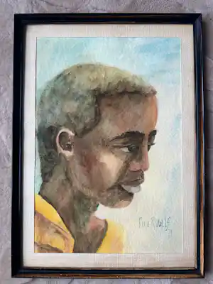 AcheterRené Pauwels - Portretstudie – Originele aquarel – 1971? Enchérissez de 20!
