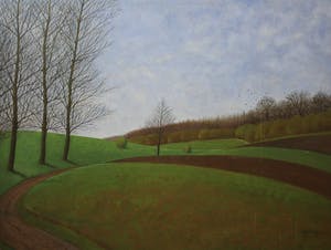 Jo Lodeizen - olieverf op board - Landschap kopen? Bied vanaf 170!