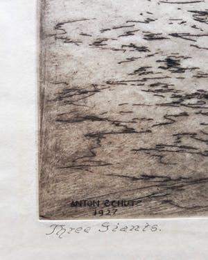 Anton Schutz - Three giants (New York), ets kopen? Bied vanaf 250!