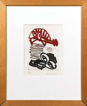 Pierre Alechinsky - Aquatint, Suite a deux XVI - Ingelijst verkocht voor € 300!
