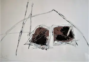 Arty Grimm - Grote & unieke A(rtist) P(roof) zeefdruk "Winter" - mooi ingelijst kaufen? Bieten Sie von 37!