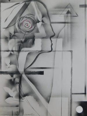 Gislain Dussart - Composition with Rose kopen? Bied vanaf 18!