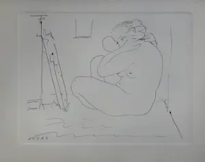 Pablo Picasso - Naaktmodel voor de spiegel, Heliogravure, 1952 kaufen? Bieten Sie von 80!