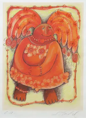 Sabine Tuchel - Zeefdruk, Zonder titel 1 - Ingelijst kopen? Bied vanaf 1!