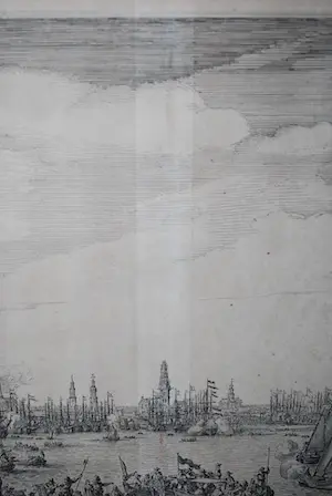 Simon de Vlieger - uitg. BLAEU 1638 - grote ets van 't IJ Amsterdam door Salomon Savrij (1593-1683) kopen? Bied vanaf 150!