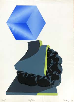 Michael Challenger - Unieke zeefdruk - Gesigneerd - 1967 - Artist Proof verkocht voor € 55!