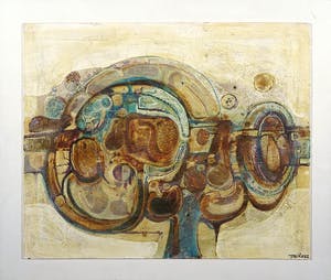 Jack Harden - Gemengde techniek op board, Verliefd op de peelvenus - Ingelijst kopen? Bied vanaf 60!