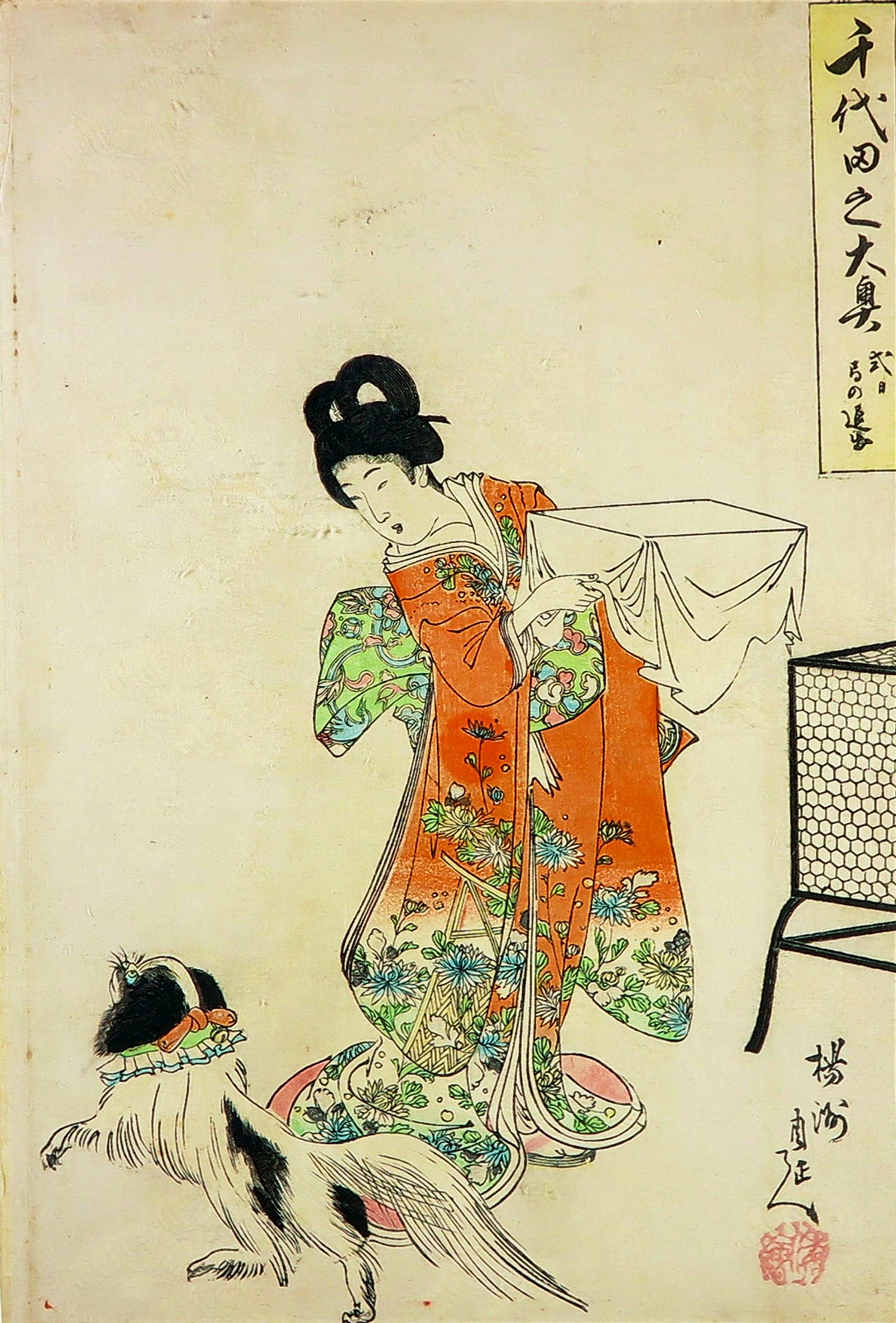 Toyokuni Utagawa II - Houtdruk, geen titel verkocht voor € 80!
