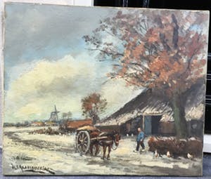 Hendrik Cornelis Kranenburg - C4160, boederij in de winter kopen? Bied vanaf 100!