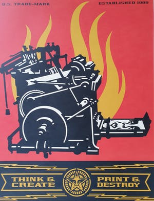 Shepard Fairey - PRINT AND DESTROY kopen? Bied vanaf 85!