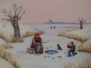 Denny Jacobs - vissen en schaatsen in de winter. kopen? Bied vanaf 49!