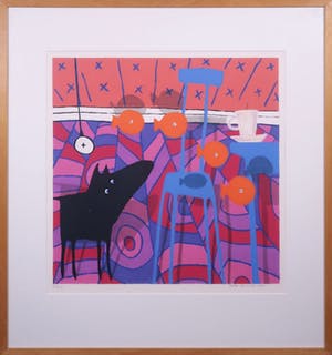 Peter Bastiaanssen - Zeefdruk, Zonder titel 2 - Ingelijst kopen? Bied vanaf 60!