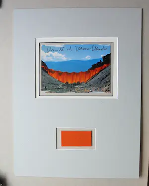 Christo - Project " Valley Curtain " 1970/72 - inc. original stofmonster - handgesigneerd kopen? Bied vanaf 1!