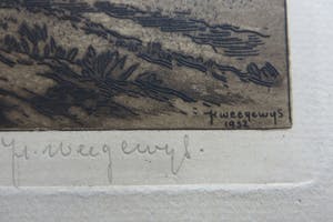 Hendrik Weegewijs - Landschap met watermolen bij Edam. kopen? Bied vanaf 20!