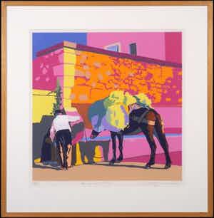 Marco Kooiman - Man and mule at fountain verkocht voor € 60!