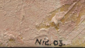 Frans Nicolai - Olieverf op doek, Abstract landschap - Ingelijst kopen? Bied vanaf 100!