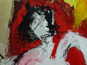 Menno Bauer - Acryl op doek , Bedrieglijk is de stilte - ingelijst - GROOT - 116 x 95 cm kopen? Bied vanaf 1!