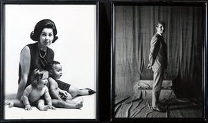 Paul Huf - Foto, lot van twee los ingelijste portretten van John Lanting en Corrie Brokken kopen? Bied vanaf 1!