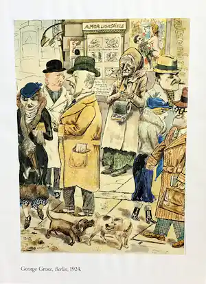 Georg Grosz - Cartoon poster Berlin 1924 vendu pour 50€ !