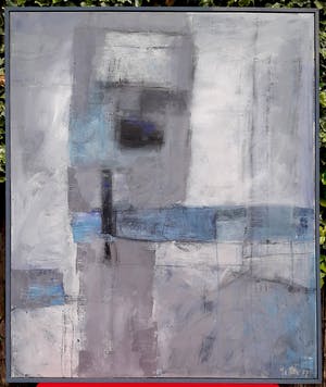 Jan van der Ster - Abstracte compositie, acrylverf op doek (ingelijst, groot) kopen? Bied vanaf 395!