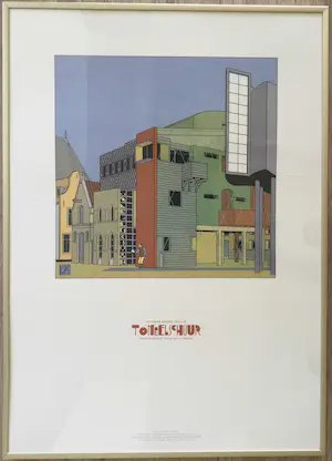 Joost Swarte - "De Toneelschuur" | affiche - ingelijst kopen? Bied vanaf 50!