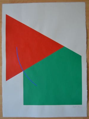 Nigel Kent - Acryl op papier, Geometrische compositie kopen? Bied vanaf 1!
