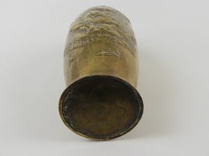 Curiosa - Grote koperen vaas met afbeelding arend vangt reiger kopen? Bied vanaf 1!