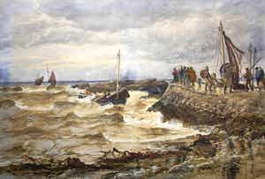 Alexander Ballingall - Stormy weather, Crossing the Bar-Largo verkocht voor € 125!