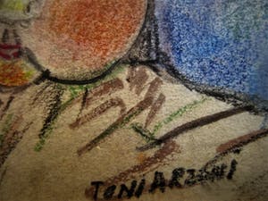 Toni Arzoni - 1899-1994 Zeldzaam Pastel miniatuur "Meisje" van deze Friese poppenmaakster kopen? Bied vanaf 10!