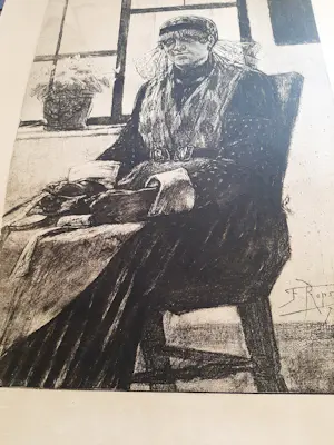 Felicien Rops - Ets, Vrouw in de stoel uit 1876 kopen? Bied vanaf 30!