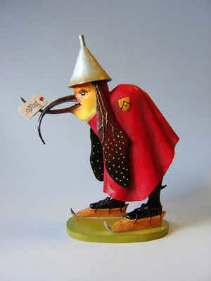 Hieronymus BOSCH-  Bird With Letter From St Anthony Sculpture , 36 cm verkocht voor € 50!