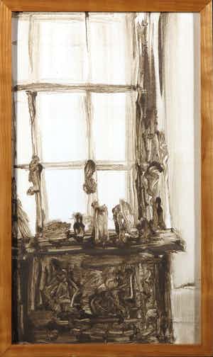 Hans van der Pennen - Klei en acryl, Stilleven - Ingelijst verkocht voor € 50!