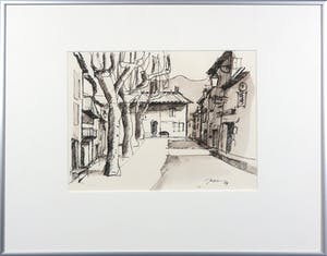 Piet Snoeren - Aquarel met inkt, Steeg kopen? Bied vanaf 35!