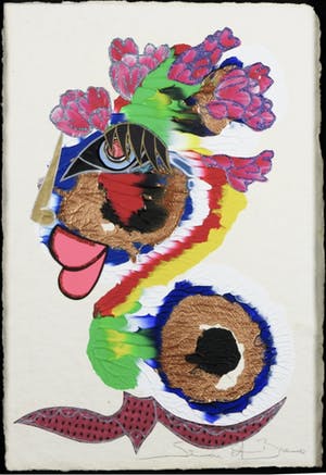 Simon & Bruno - Gemengde techniek op papier - Ogen kopen? Bied vanaf 50!