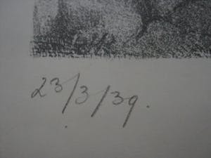 Niet of onleesbaar gesigneerd - Fraaie, in 1939 vervaardigde Lithografie - Specht op tak - gesigneerd kopen? Bied vanaf 1!